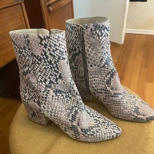 Matisse snakeskin booties